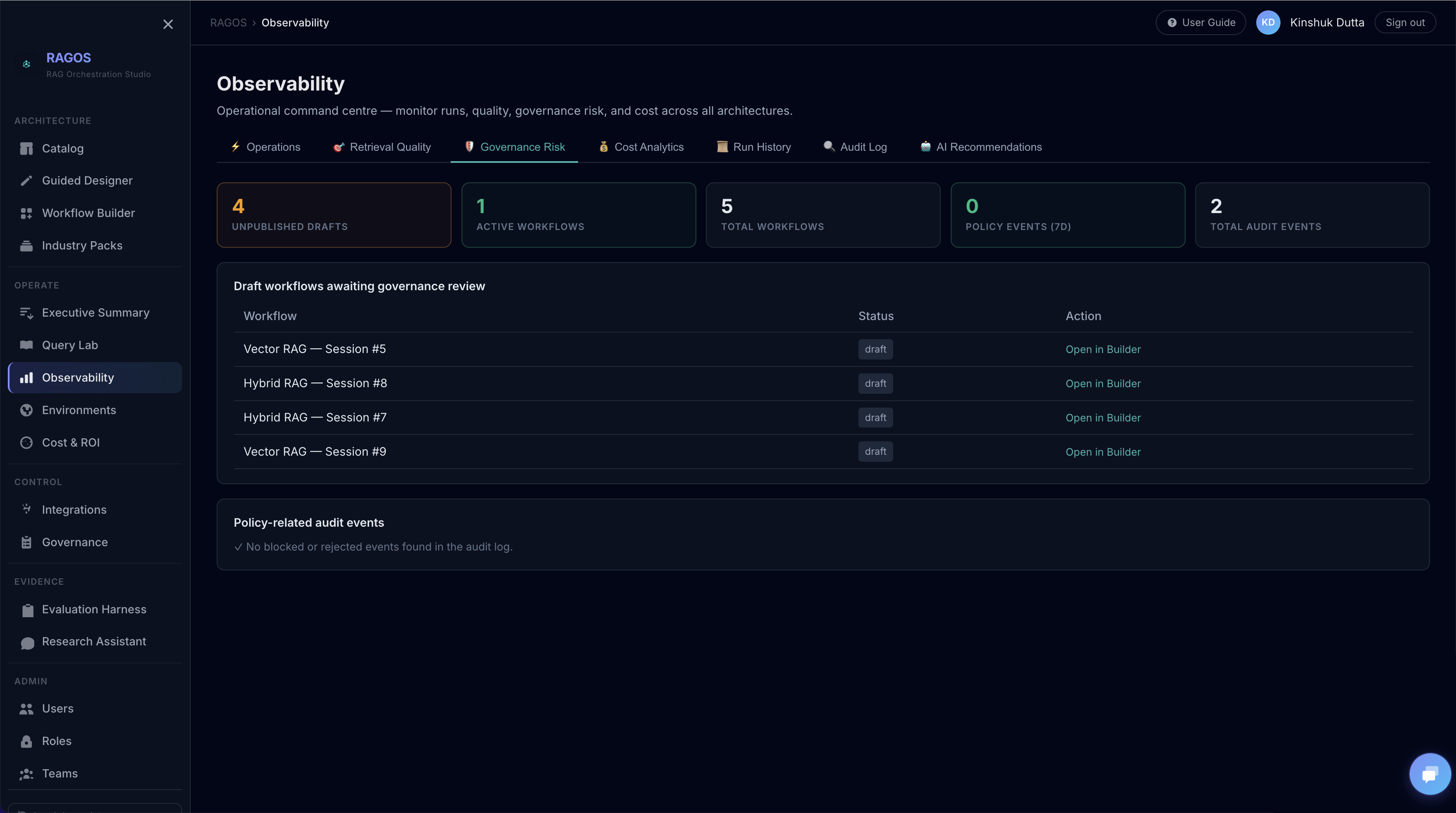 RAG Orchestration Studio gallery image