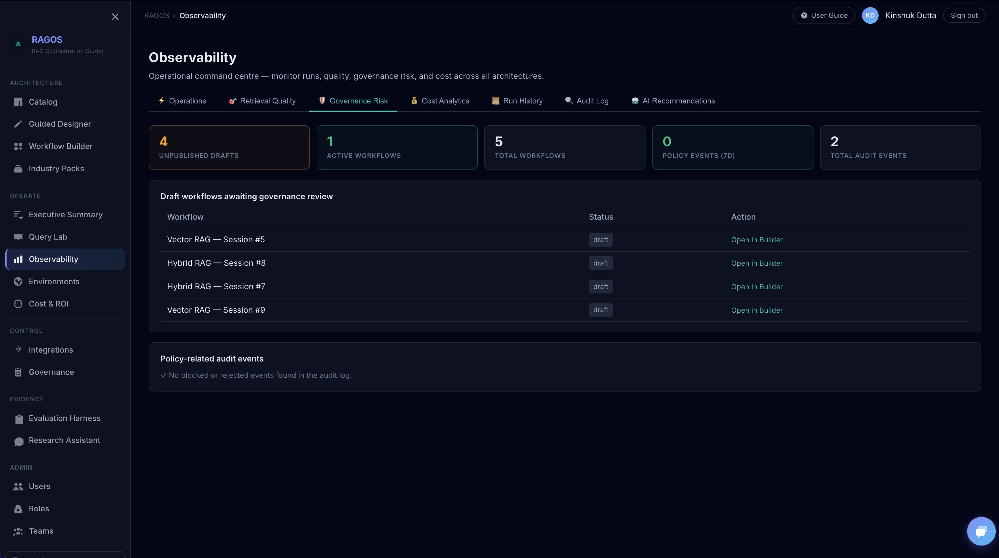 RAG Orchestration Studio screenshot 4
