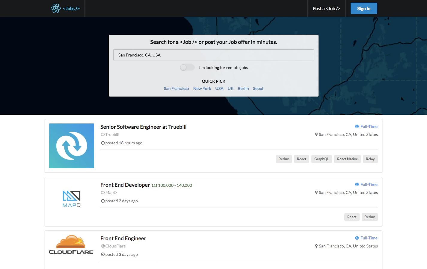 React Jobs gallery image