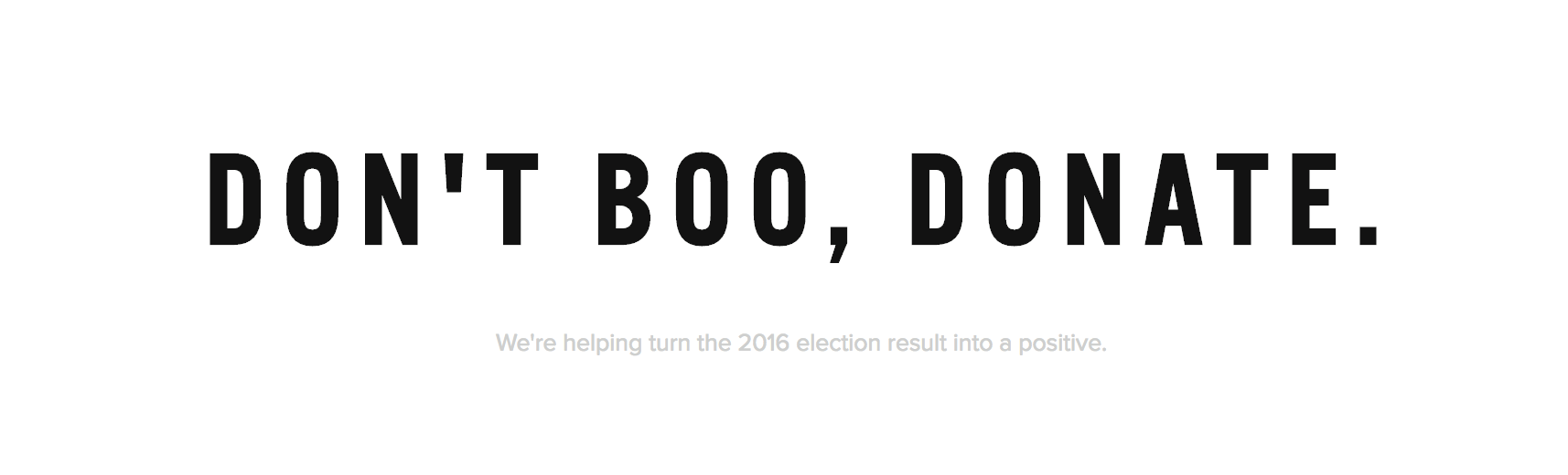 Don't Boo, Donate gallery image