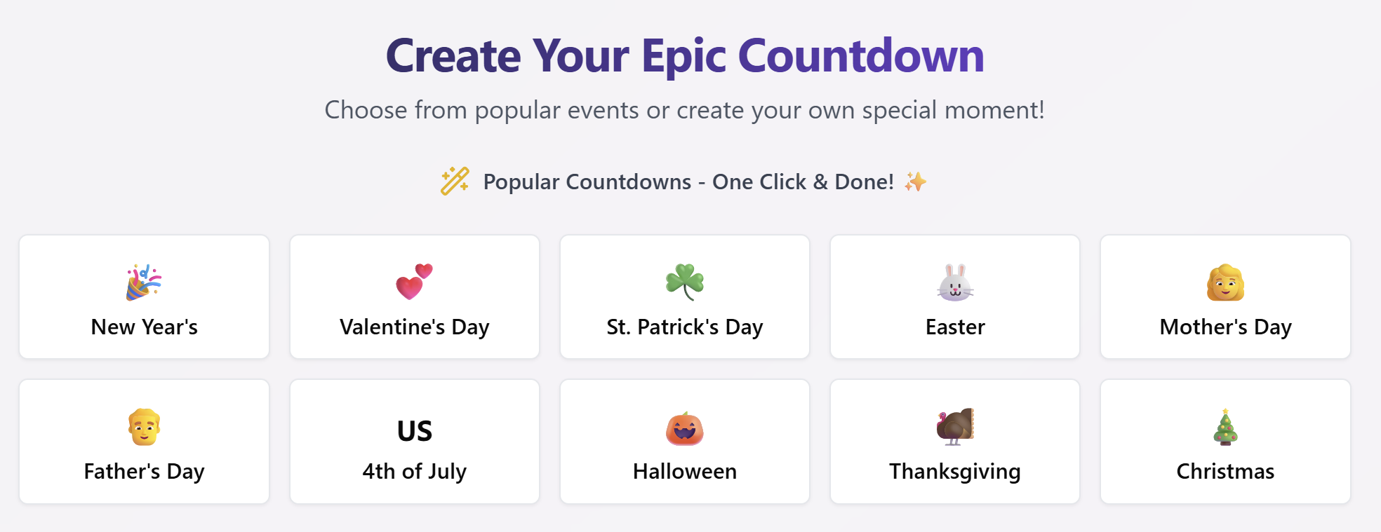 Média Howxdays - Compte à rebours des événements personnalisés que vous pouvez partager avec vos amis et votre famille 2