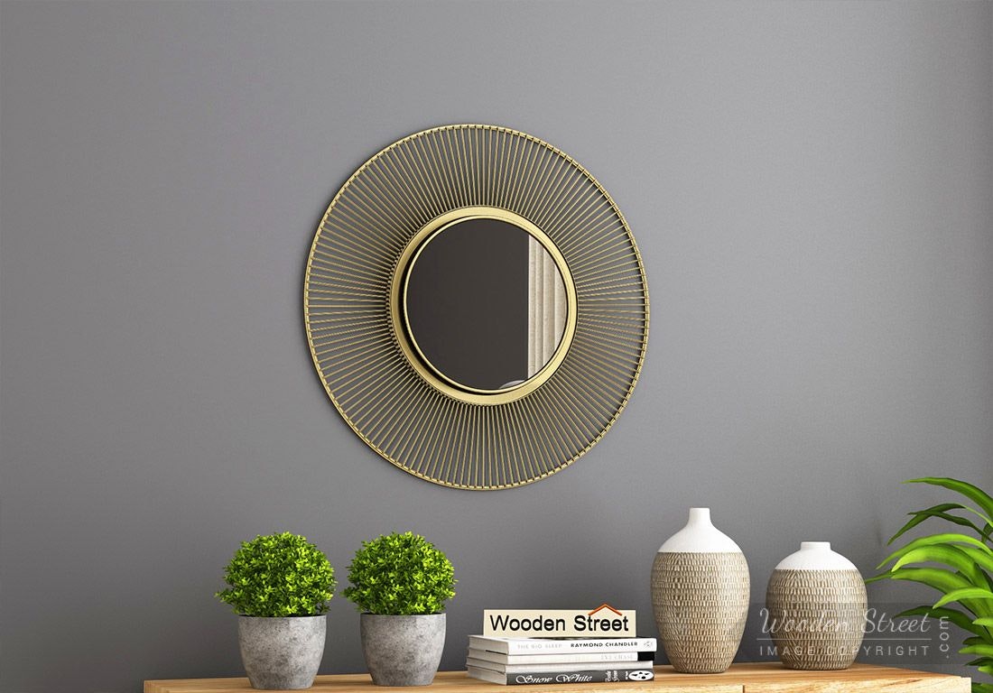 Drape Metal Mirror with Frame