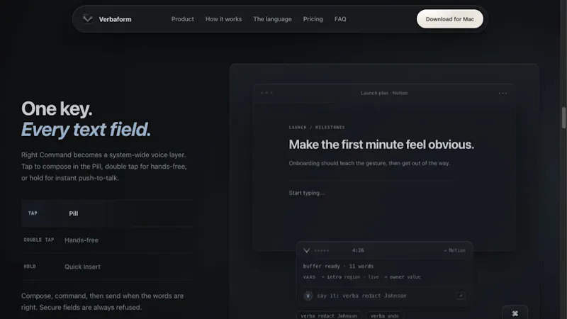 Verbaform screenshot 4