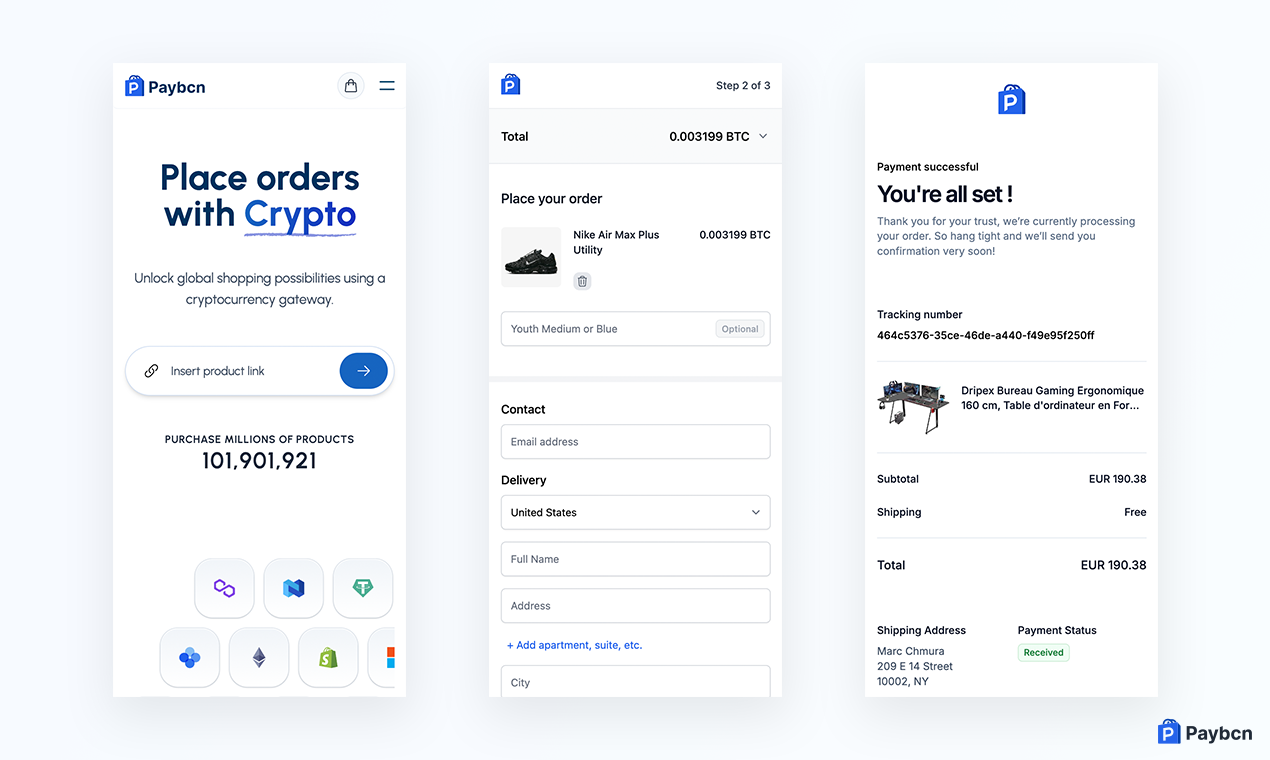 Paybcn - Online mit Krypto einkaufen Medien 1