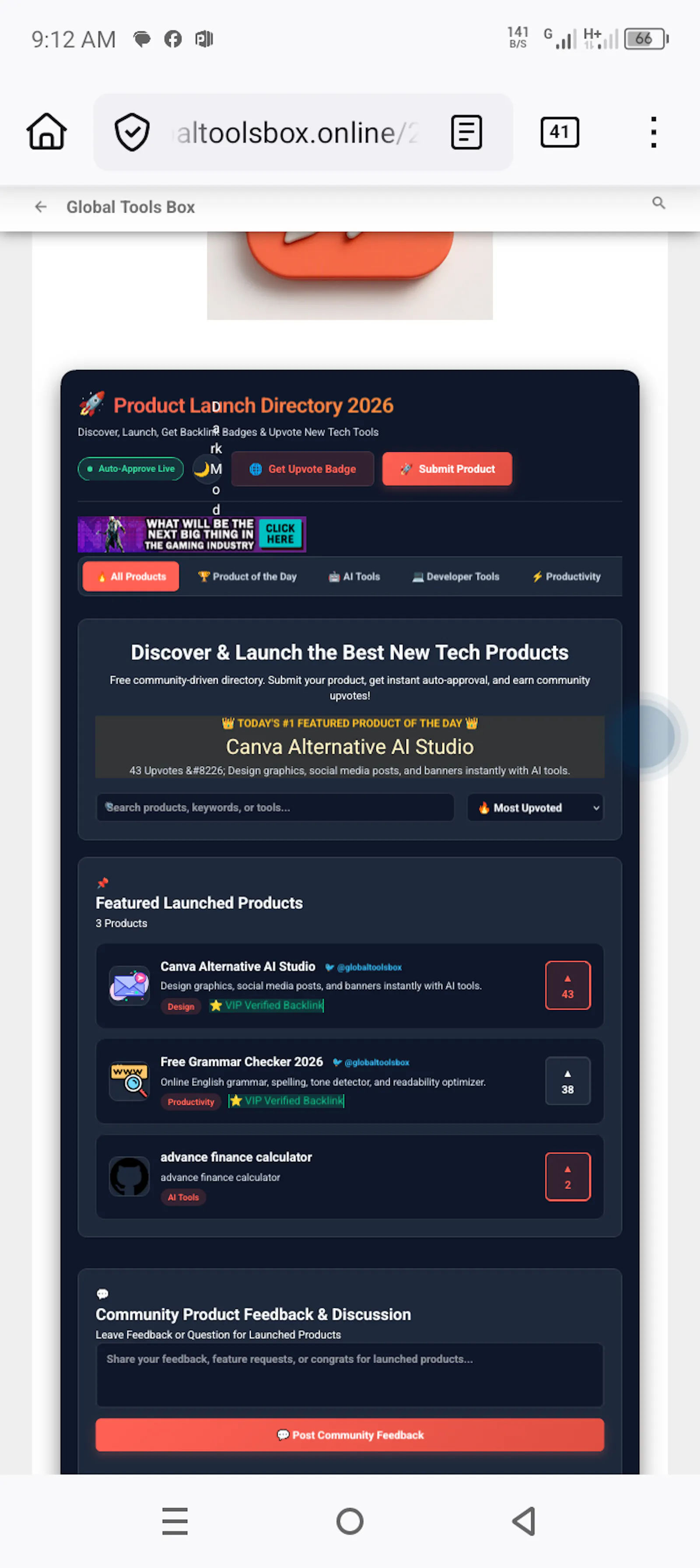 Product Launch Directory screenshot 5