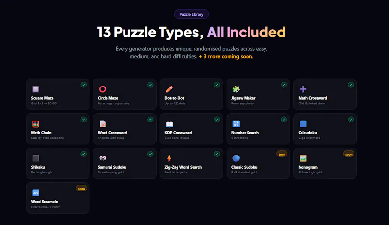 Puzzle Book Generator for Etsy & KDP screenshot 3