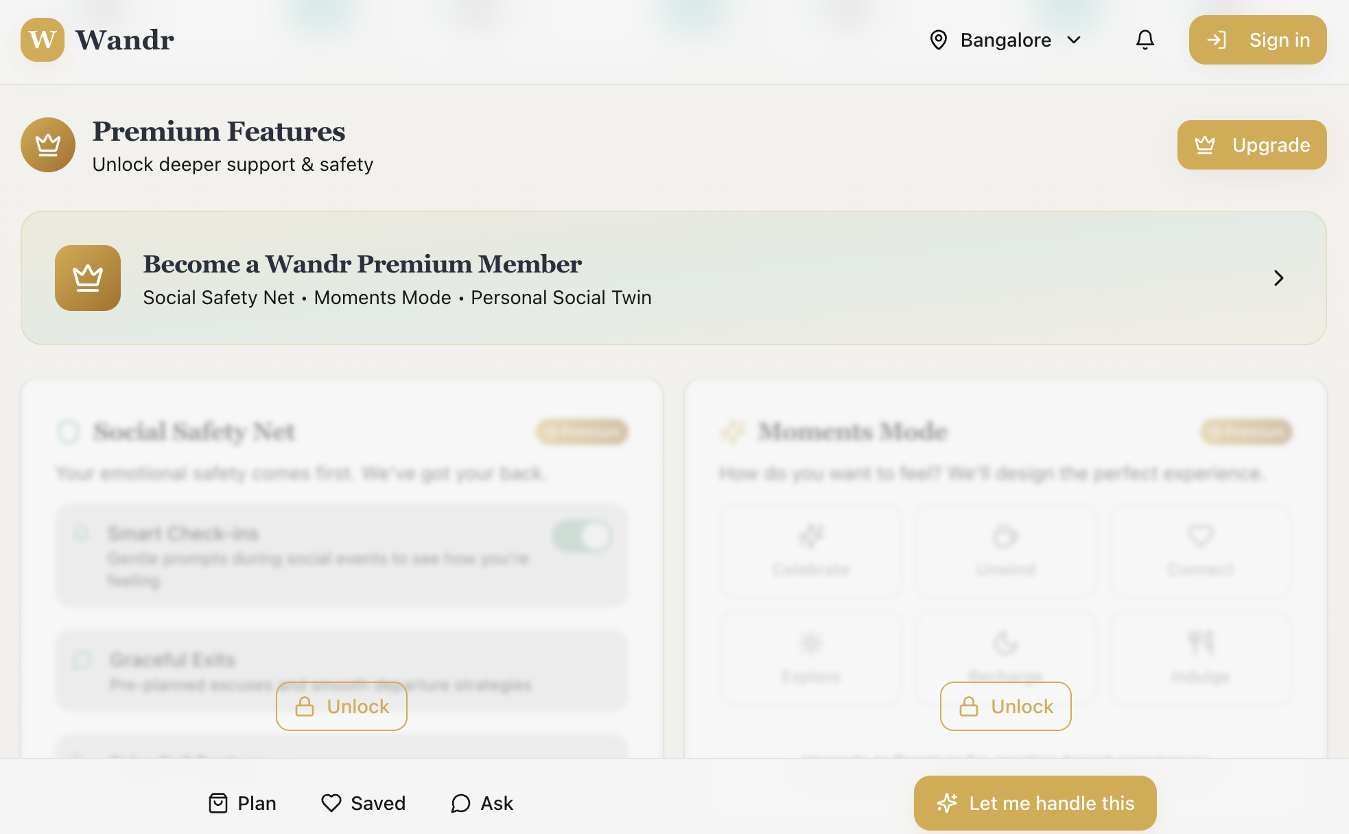 Wandr - Screenshot 2 showing product features and functionality
