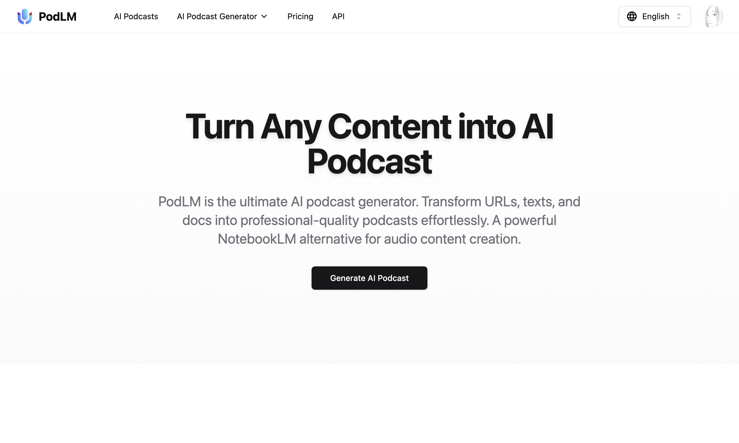 startuptile PodLM-Generate AI podcast with any content