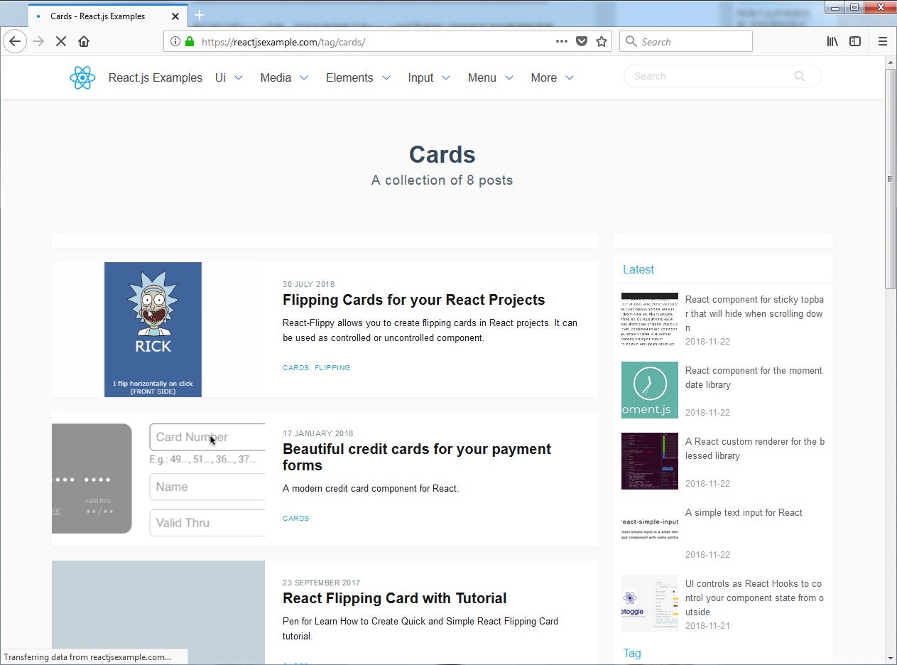 React Examples gallery image