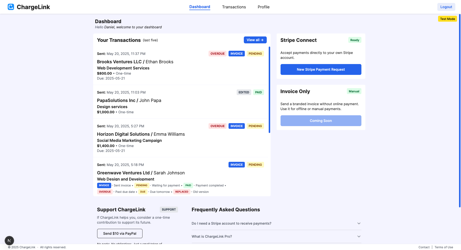 ChargeLink - Send Stripe payment links with PDF invoices in 30 seconds media 2