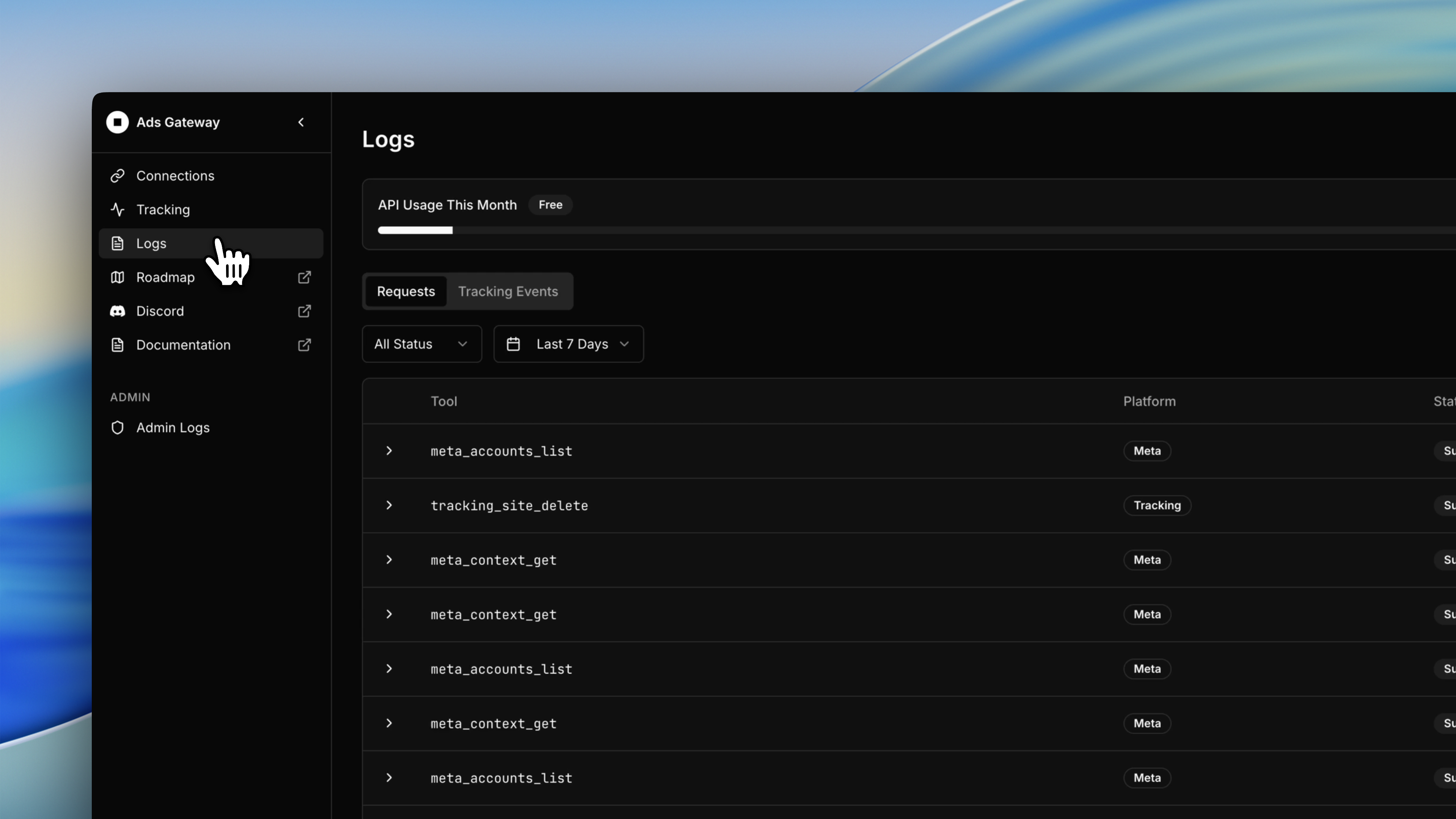 Ads Gateway - Screenshot 4 showing product features and functionality