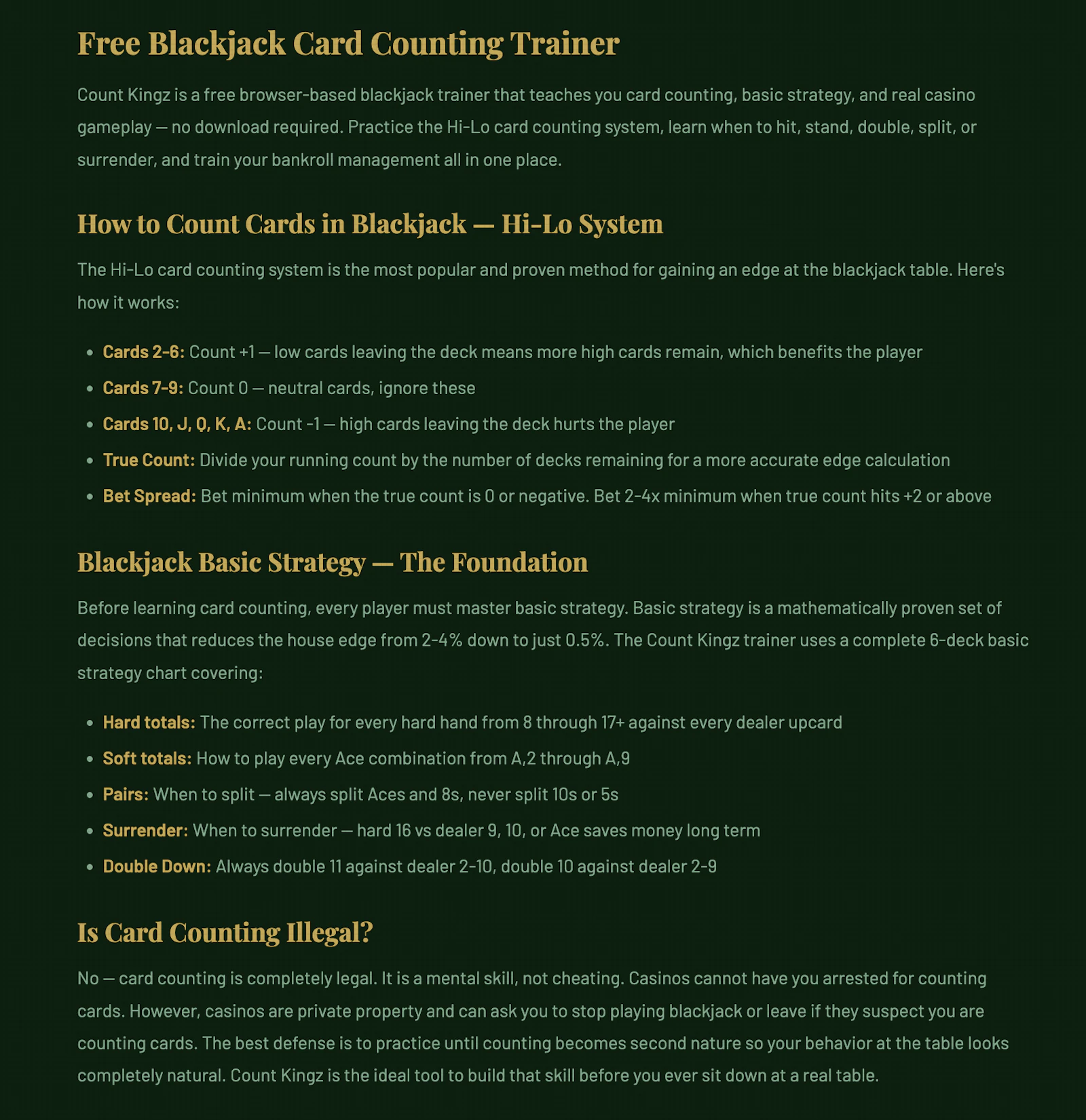 CountKingz  Free Blackjack Card Counting screenshot 3