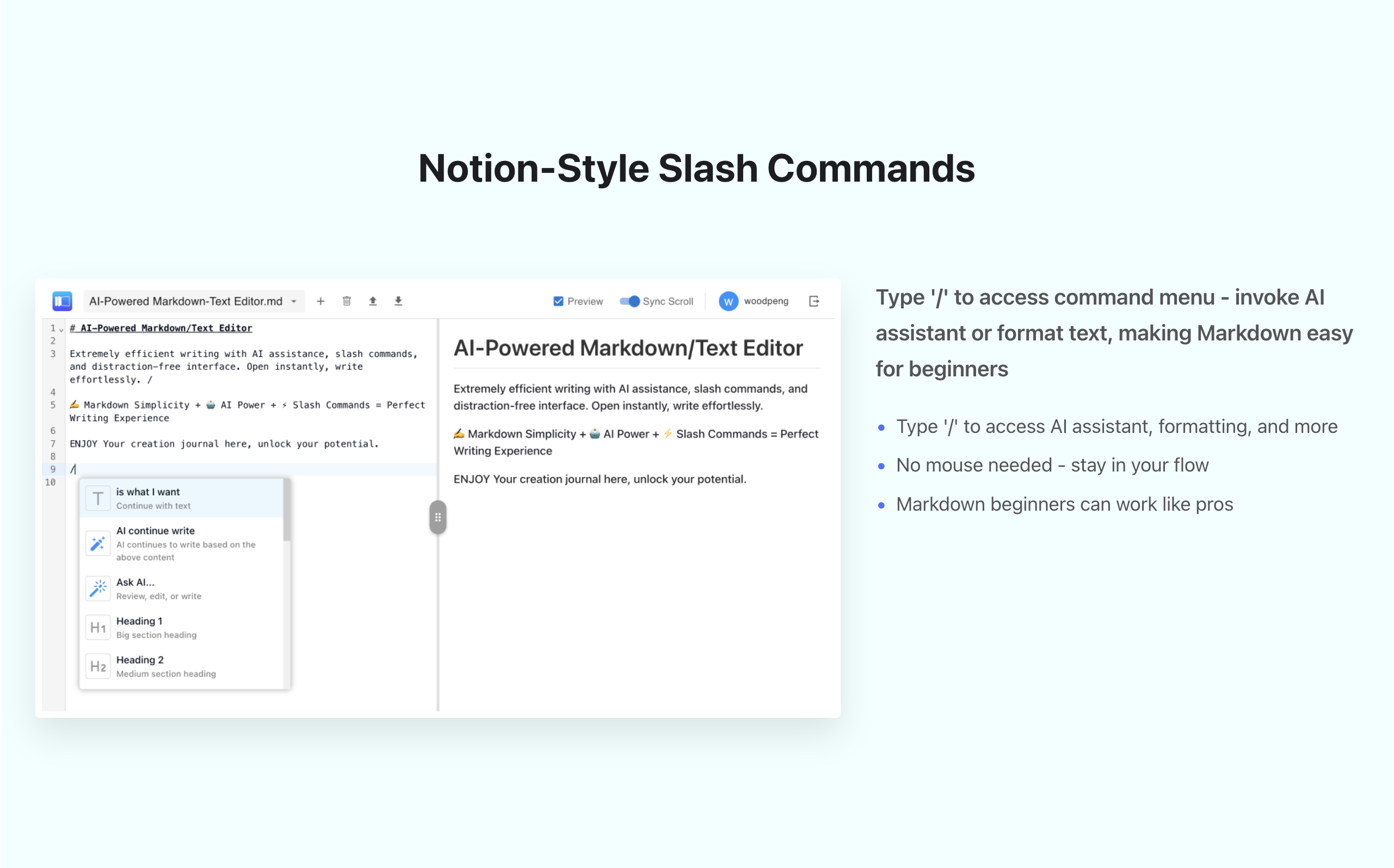 FunBlocks AI Markdown Editor  gallery image