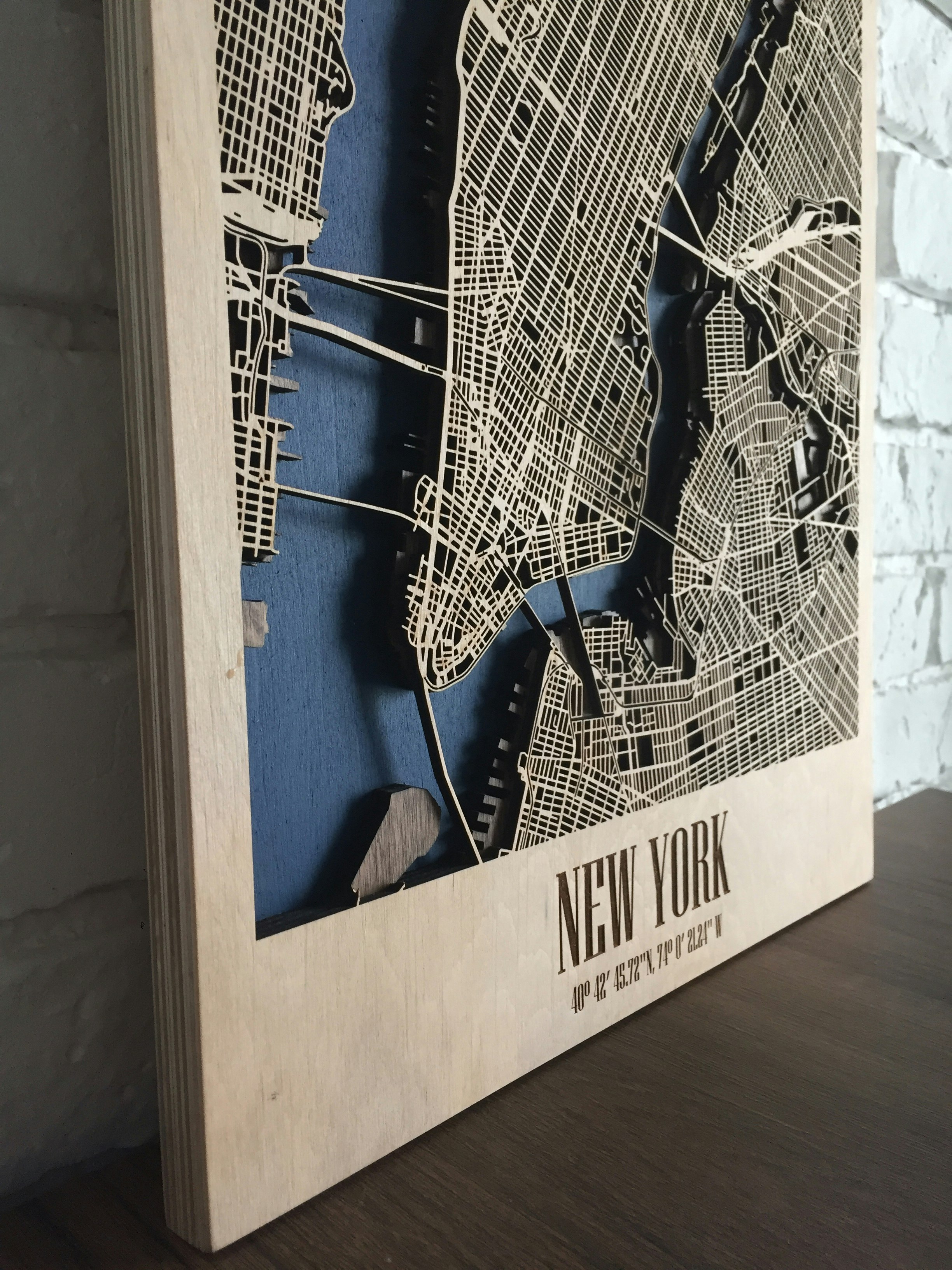 3D Wooden City Map to Create a Lasting Memory gallery image