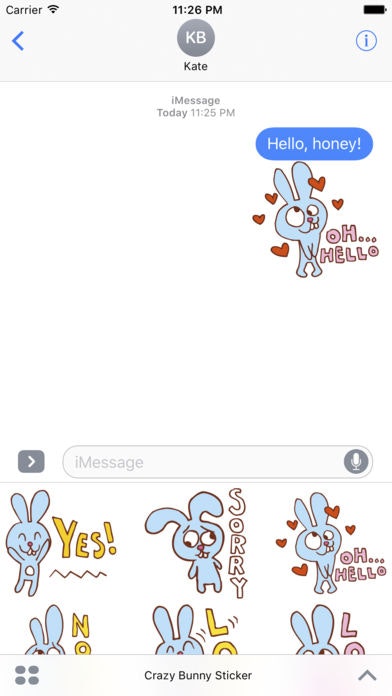 Crazy Bunny Sticker gallery image