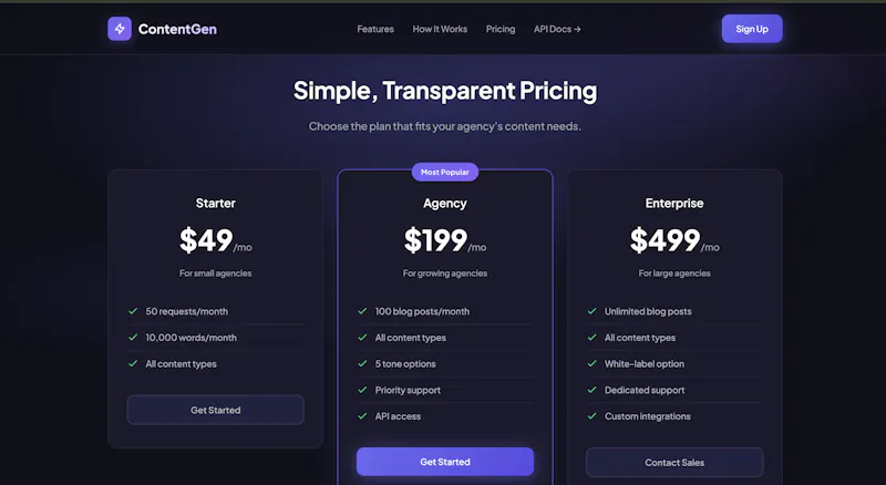 	ContentGen API screenshot 4