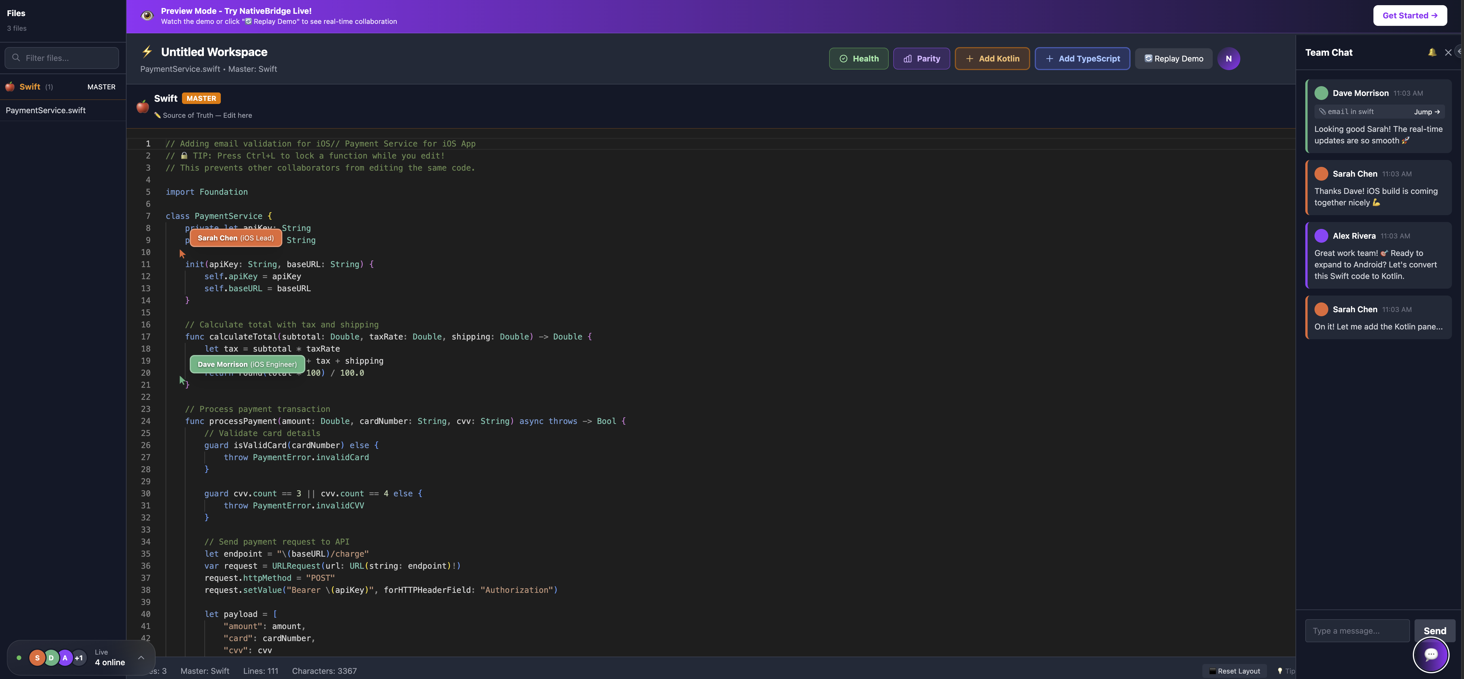 NativeBridge - Main product screenshot demonstrating key features and user interface