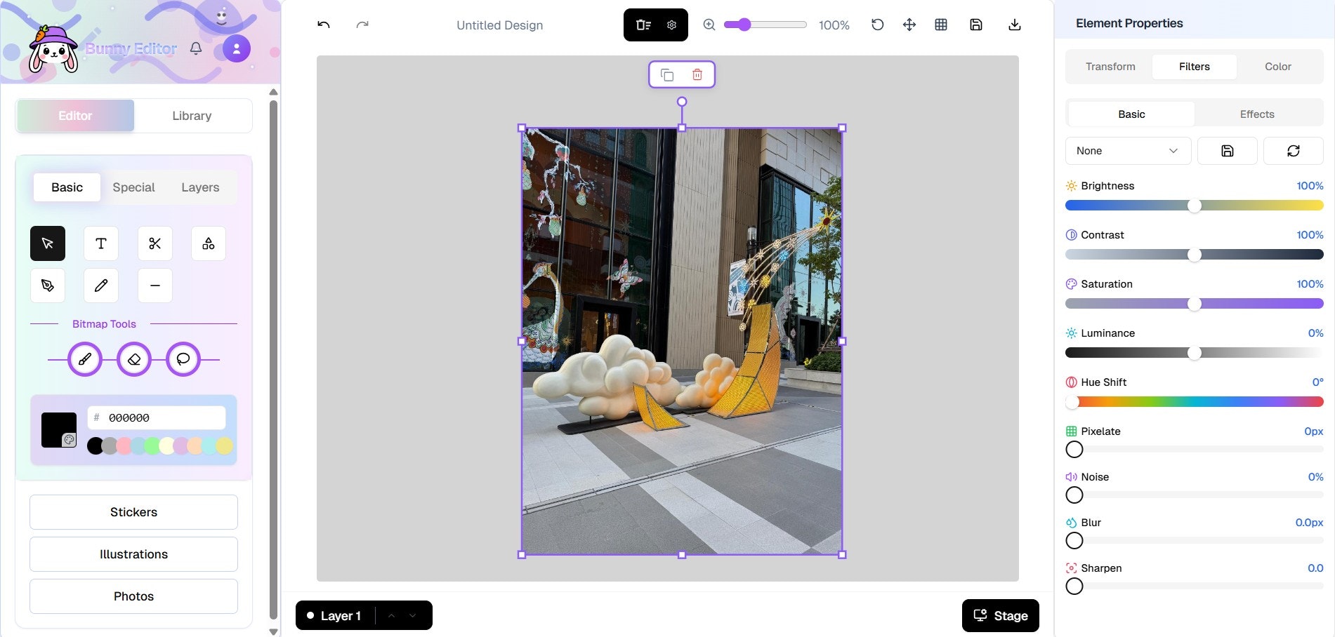  Bunny Editor — Design, Draw & Edit  - Main product screenshot demonstrating key features and user interface