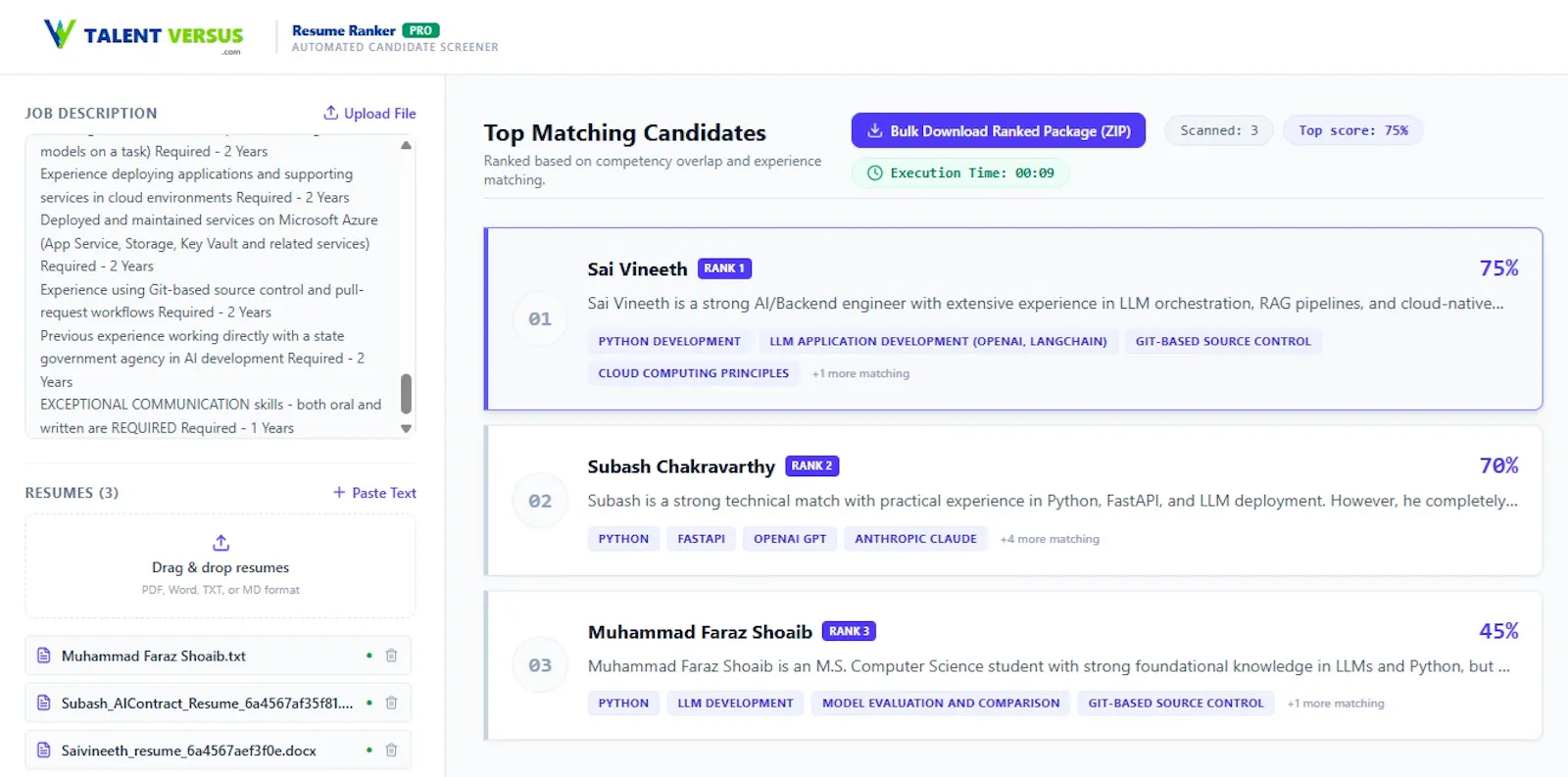 TalentVersus Recruitment Portal screenshot 3