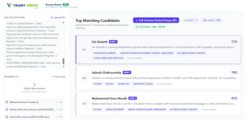 TalentVersus Recruitment Portal screenshot 3