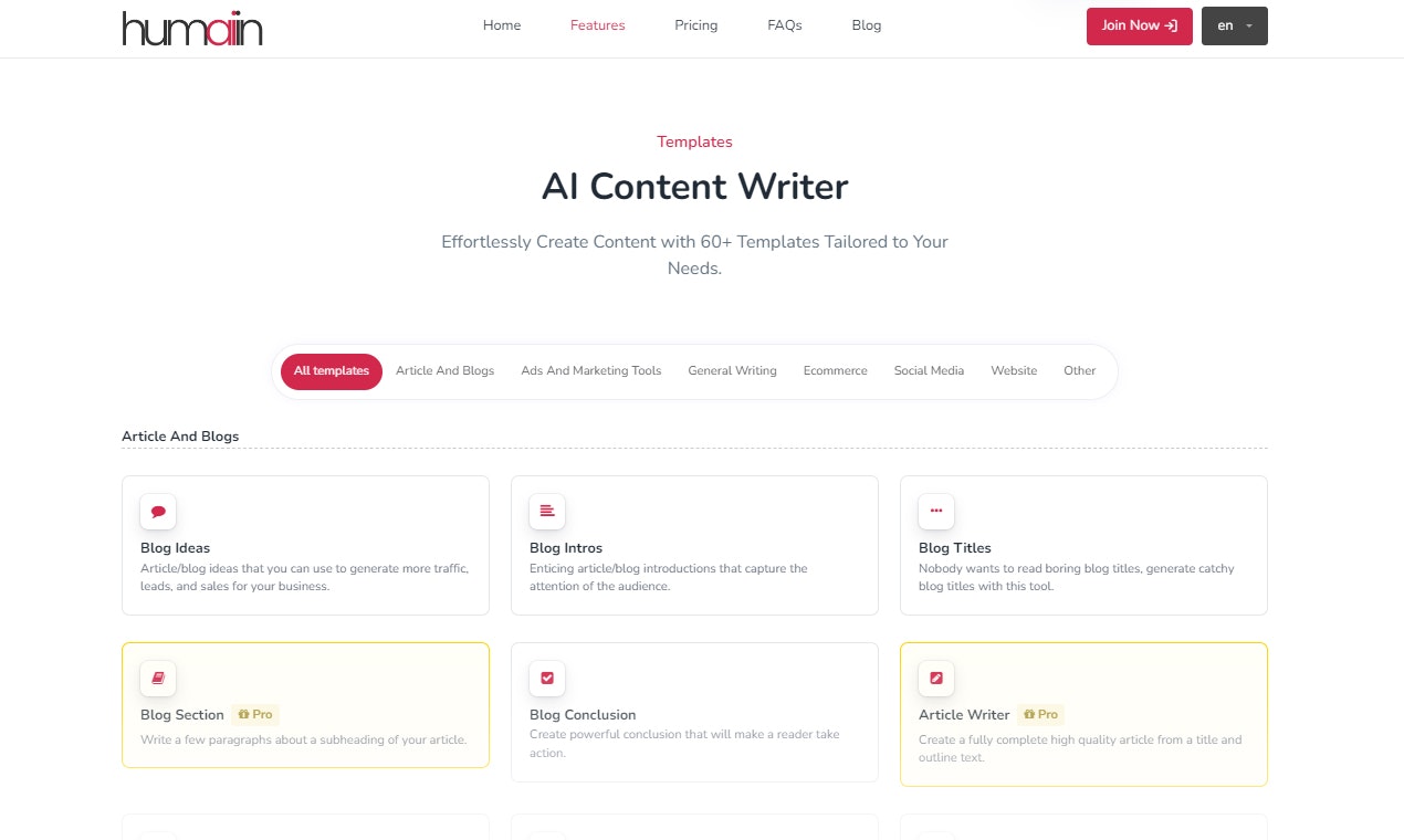 Humai.in - 최고의 AI 컨텐츠 및 이미지 생성기 미디어 3