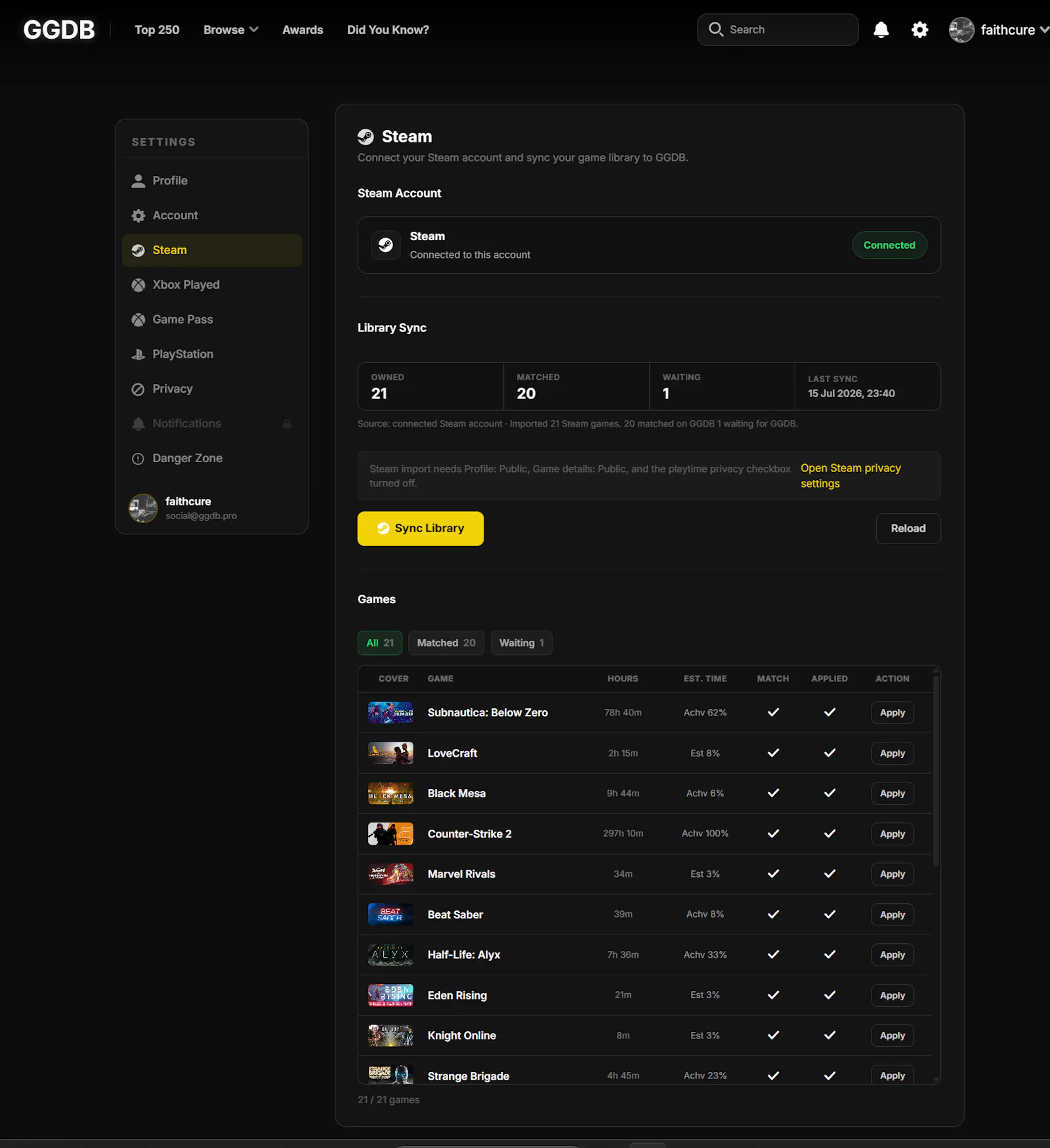 GGDB - Good Gamer's Database screenshot 7