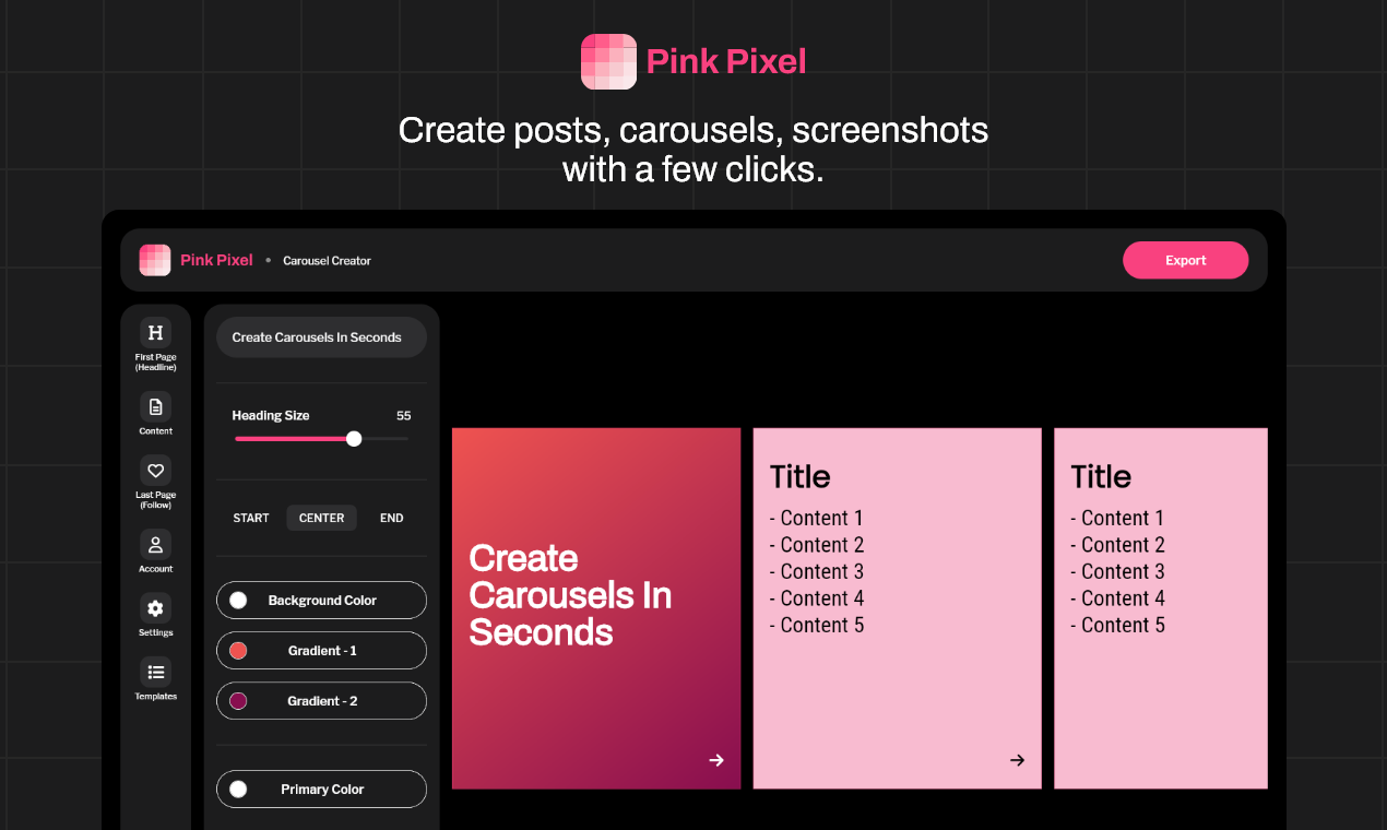 startuptile Pink Pixel-Create like a pro - the intuitive design tool for everyone