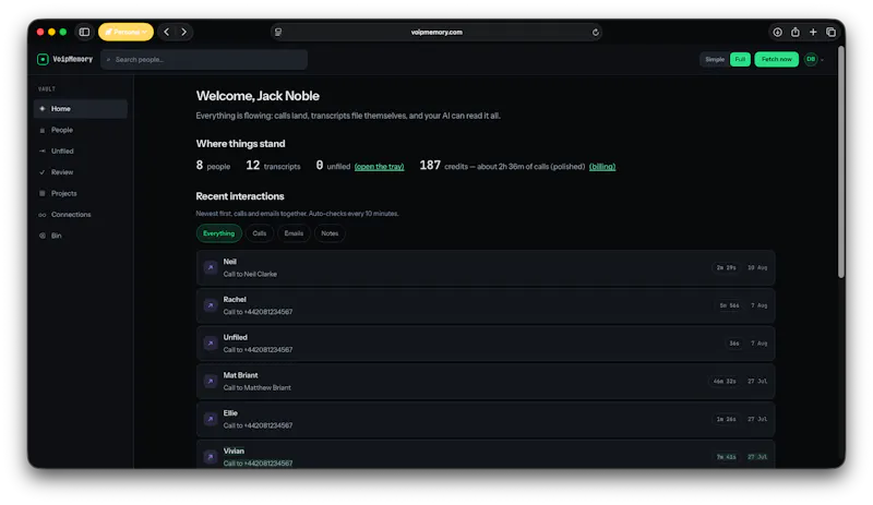 VoipMemory screenshot 4