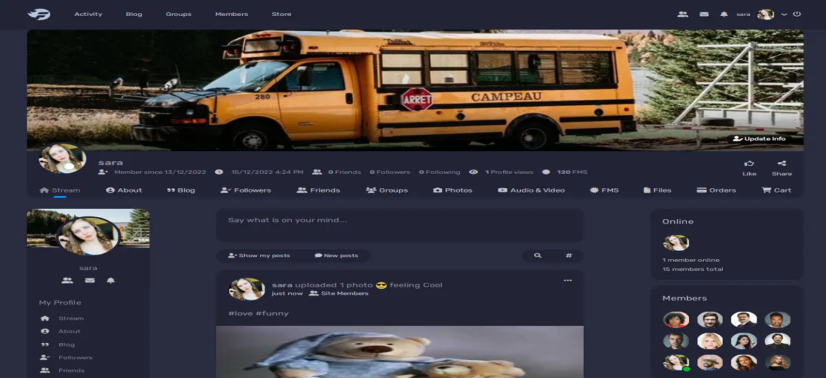 FMS social network gallery image