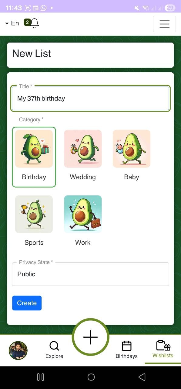 Media avacado.today - Tạo danh sách mong muốn hoàn hảo trên bơ.Làm cho quà tặng đơn giản! 8