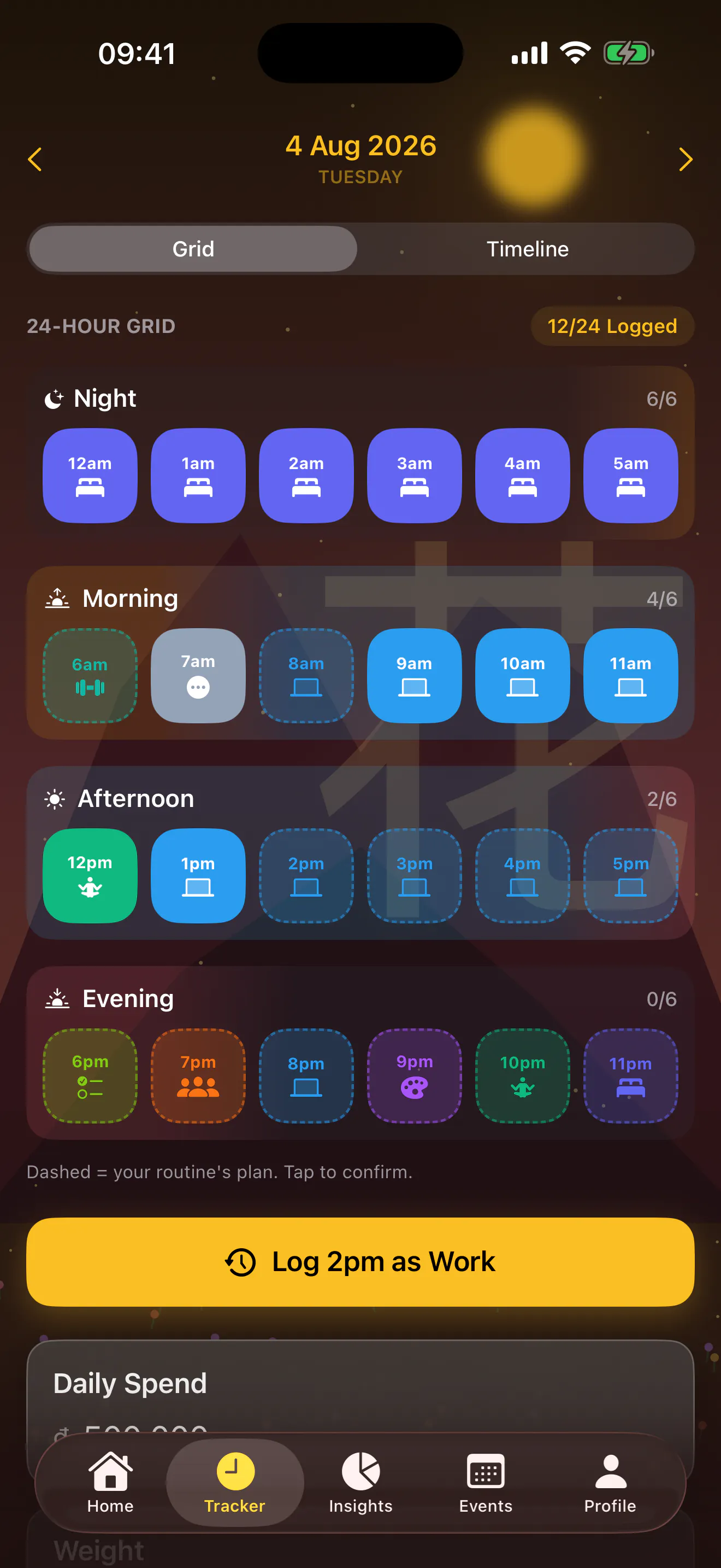 Weftly - Life Tracker IOS APP screenshot