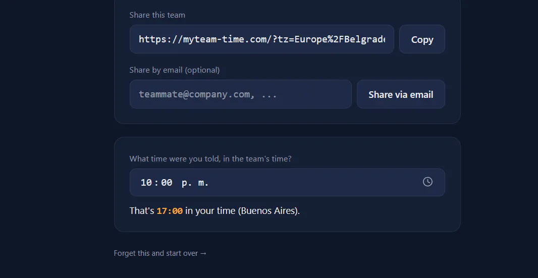 Set your team timezone gallery image