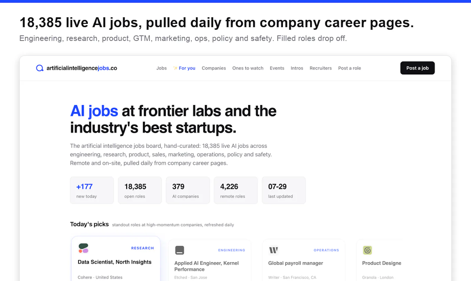 Artificial Intelligence Jobs screenshot 1