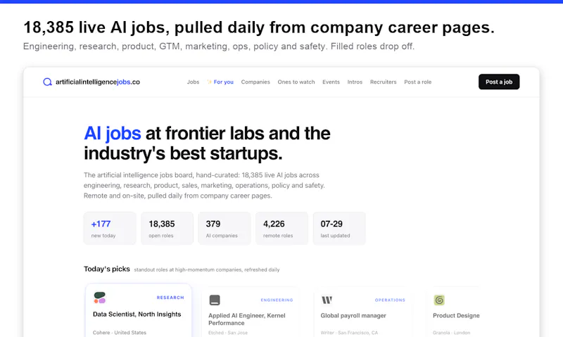 Artificial Intelligence Jobs screenshot 1