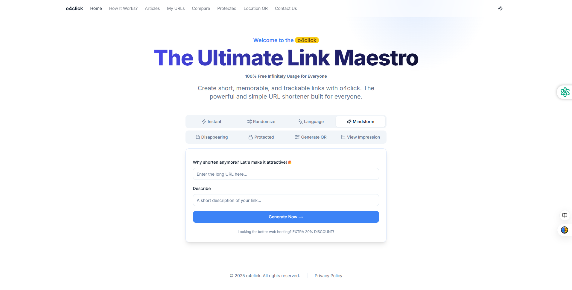 o4click - Main product screenshot demonstrating key features and user interface