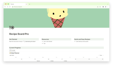Recipe Board: Ultimate Notion Template gallery image