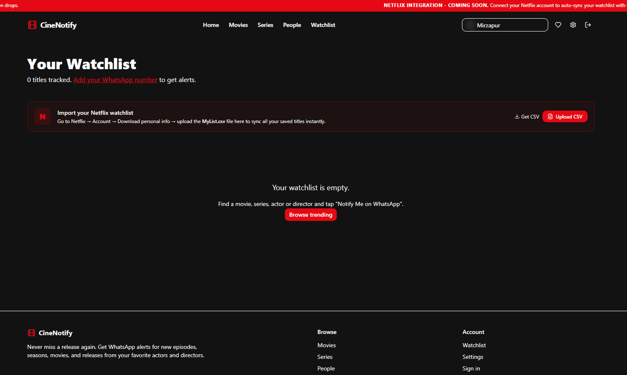 CineNotify gallery image