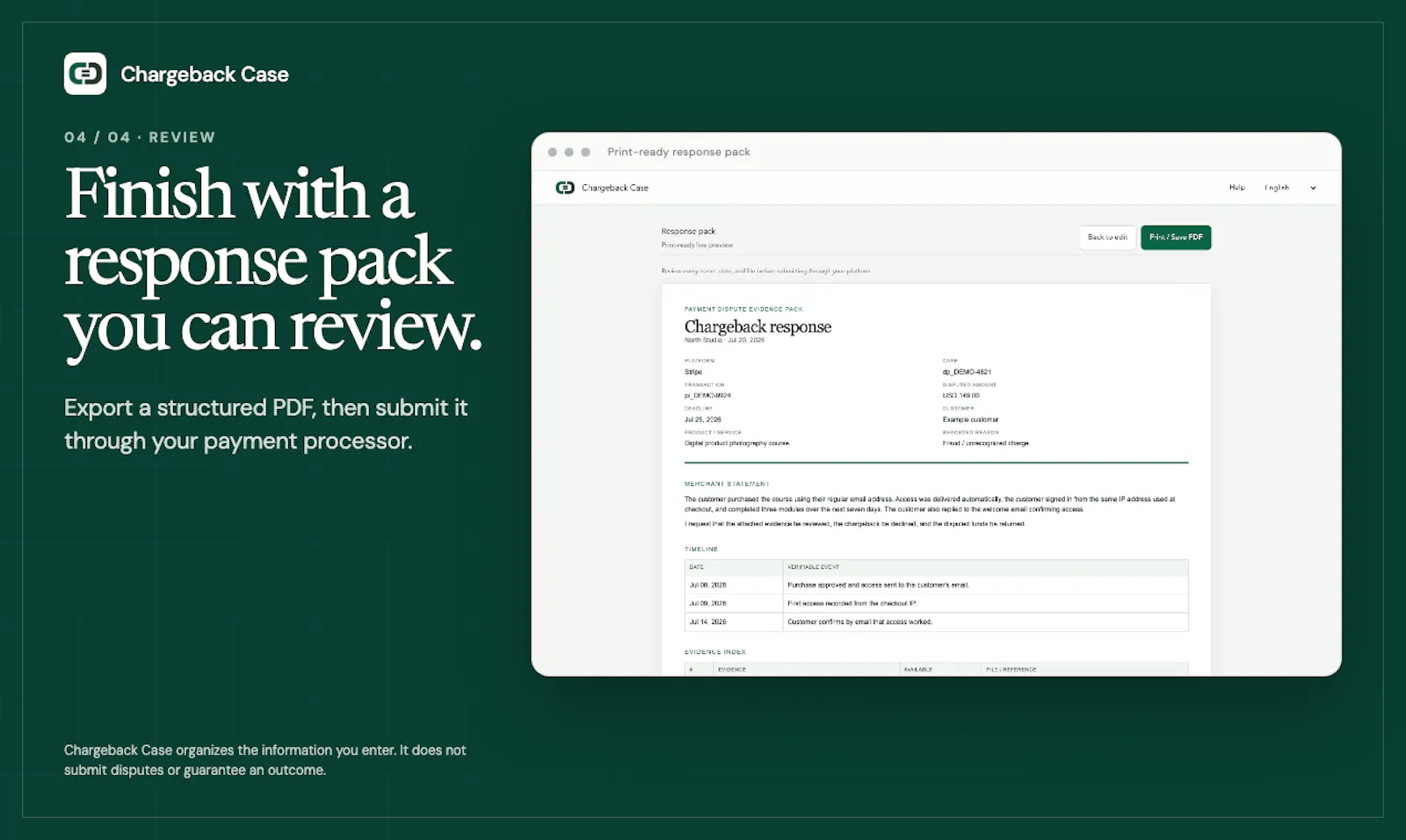 Chargeback Case screenshot 7