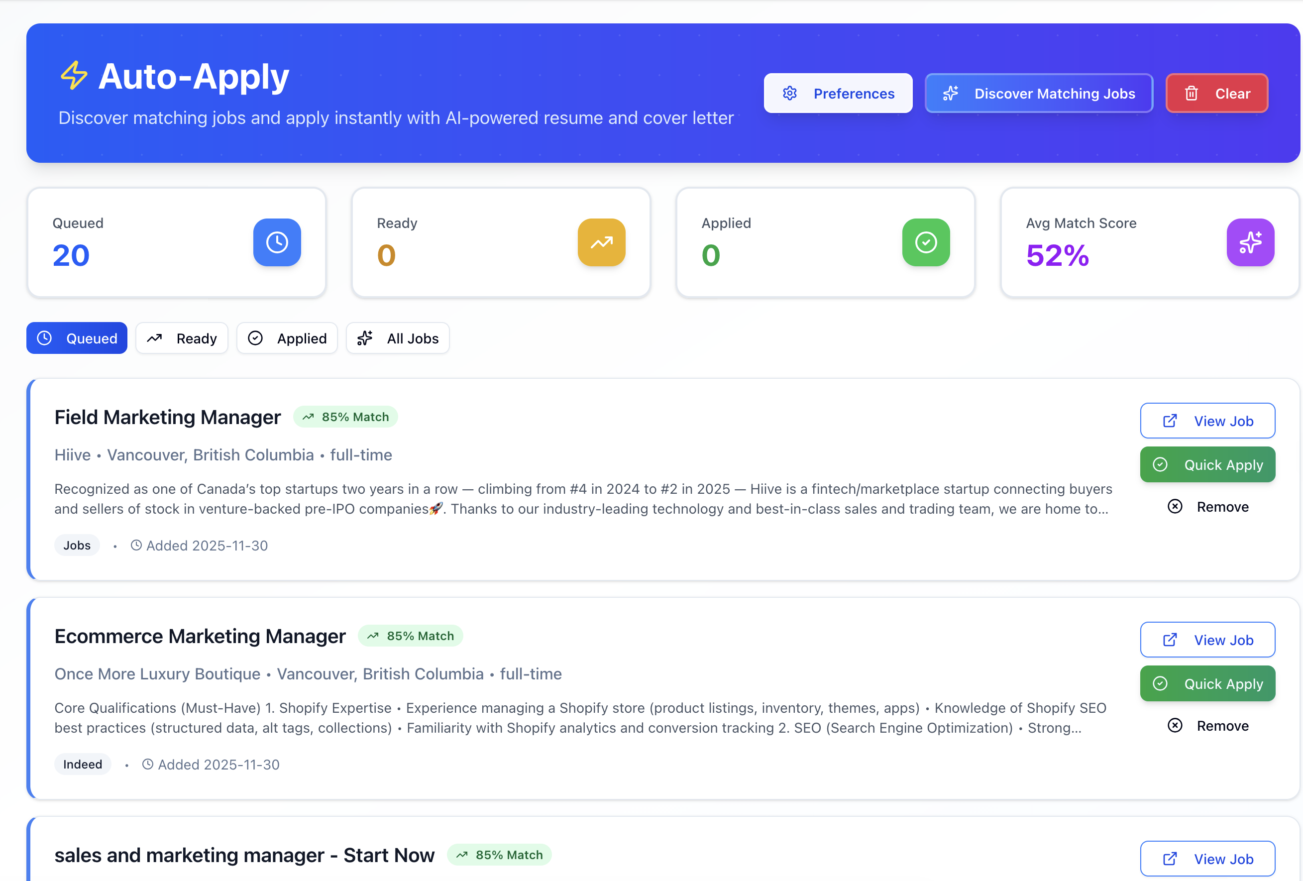 JobEase - Screenshot 3 showing product features and functionality