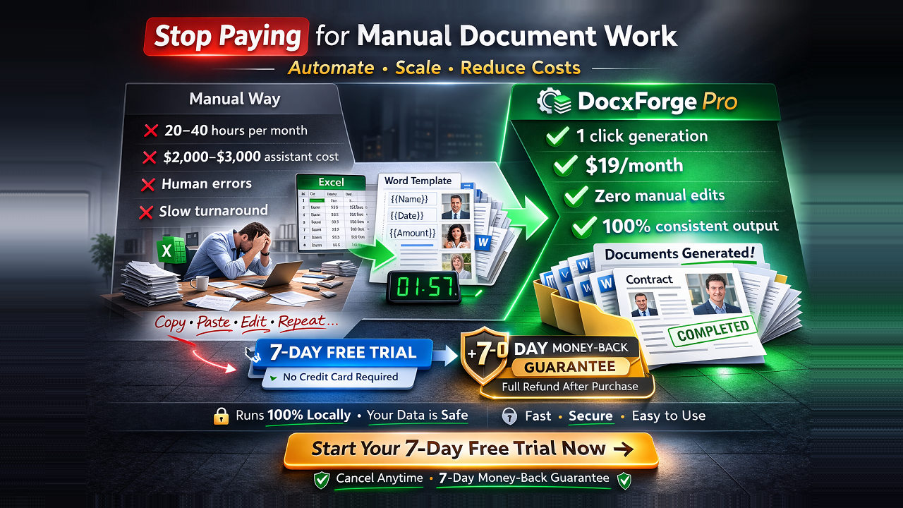 DocxForge Pro - Screenshot 2 showing product features and functionality