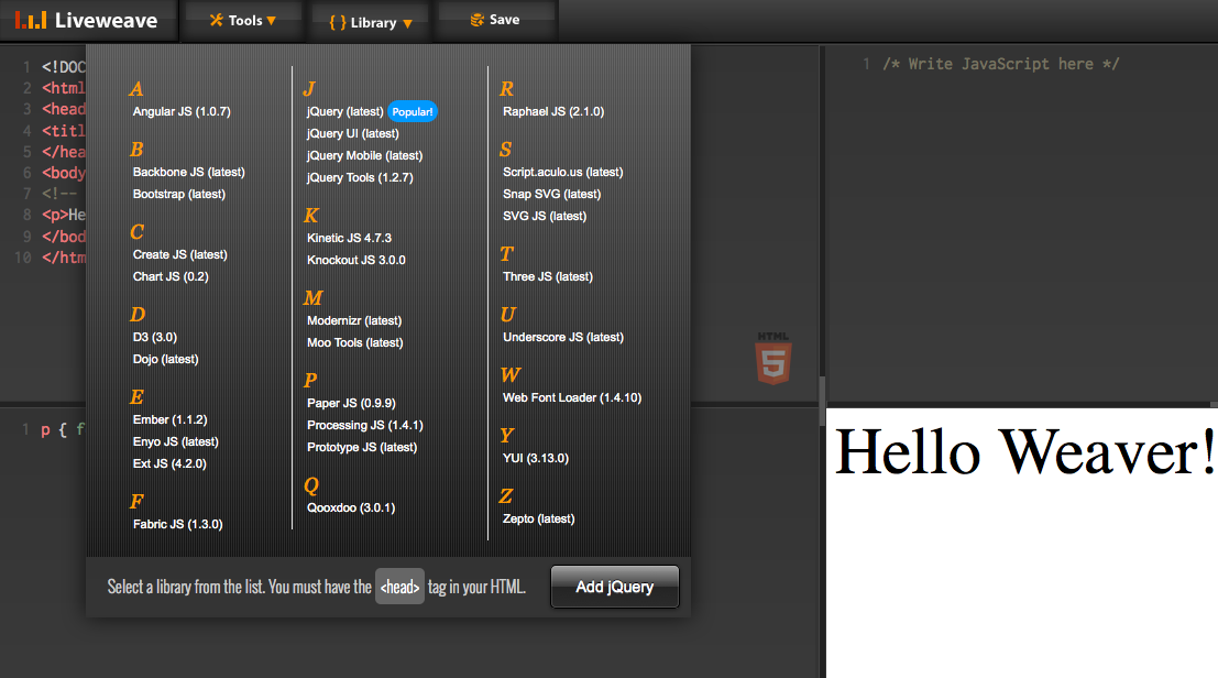 LiveWeave gallery image
