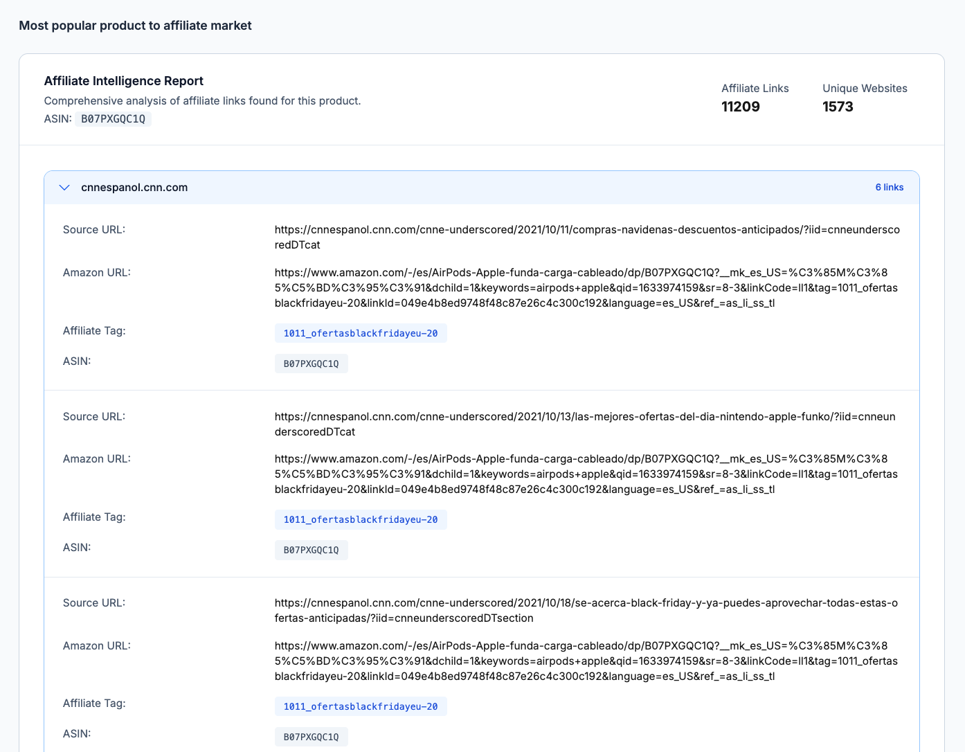 제휴 추적 - 제품 마케팅 담당자를위한 Amazon Affiliate Intelligence 도구 미디어 3