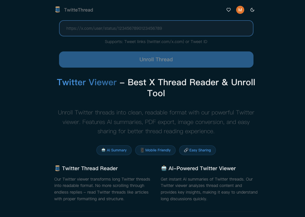 Twitter Thread Reader & Viewer gallery image