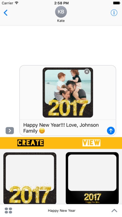 Happy New Year Photo Greeting Stickers for iMessage gallery image