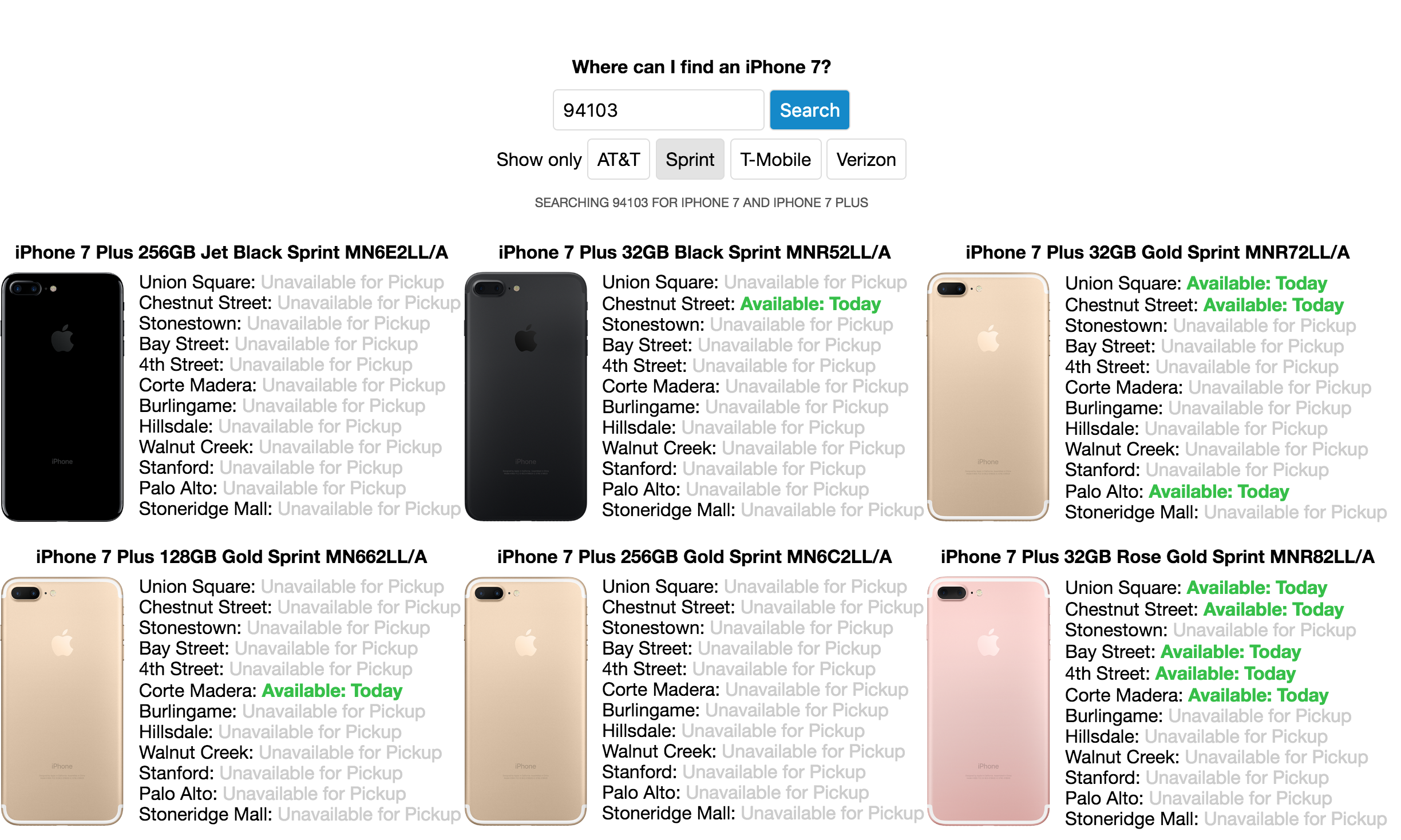 Where can I find an iPhone 7? gallery image