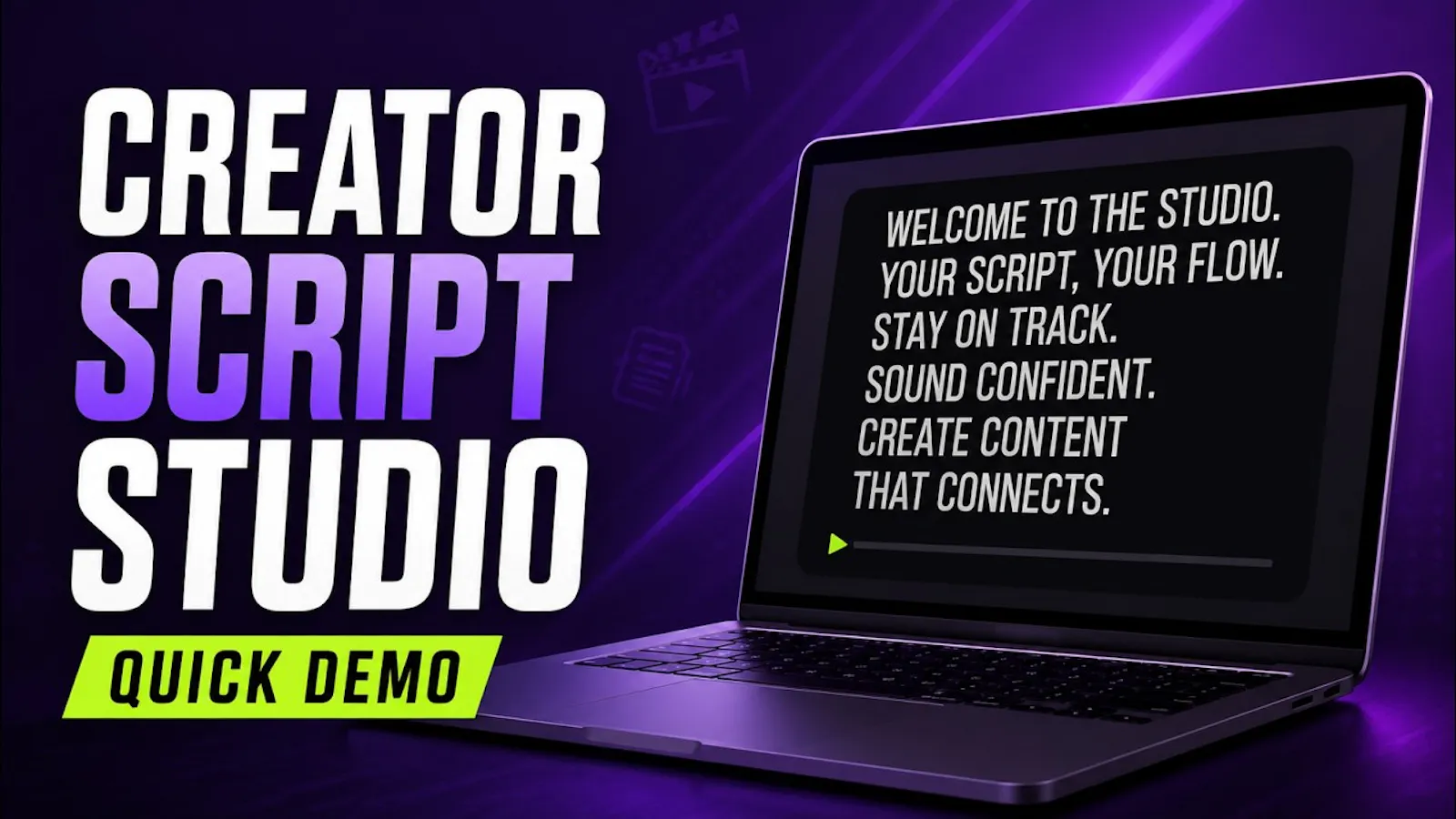 Creator Script Studio screenshot 1 (video preview)