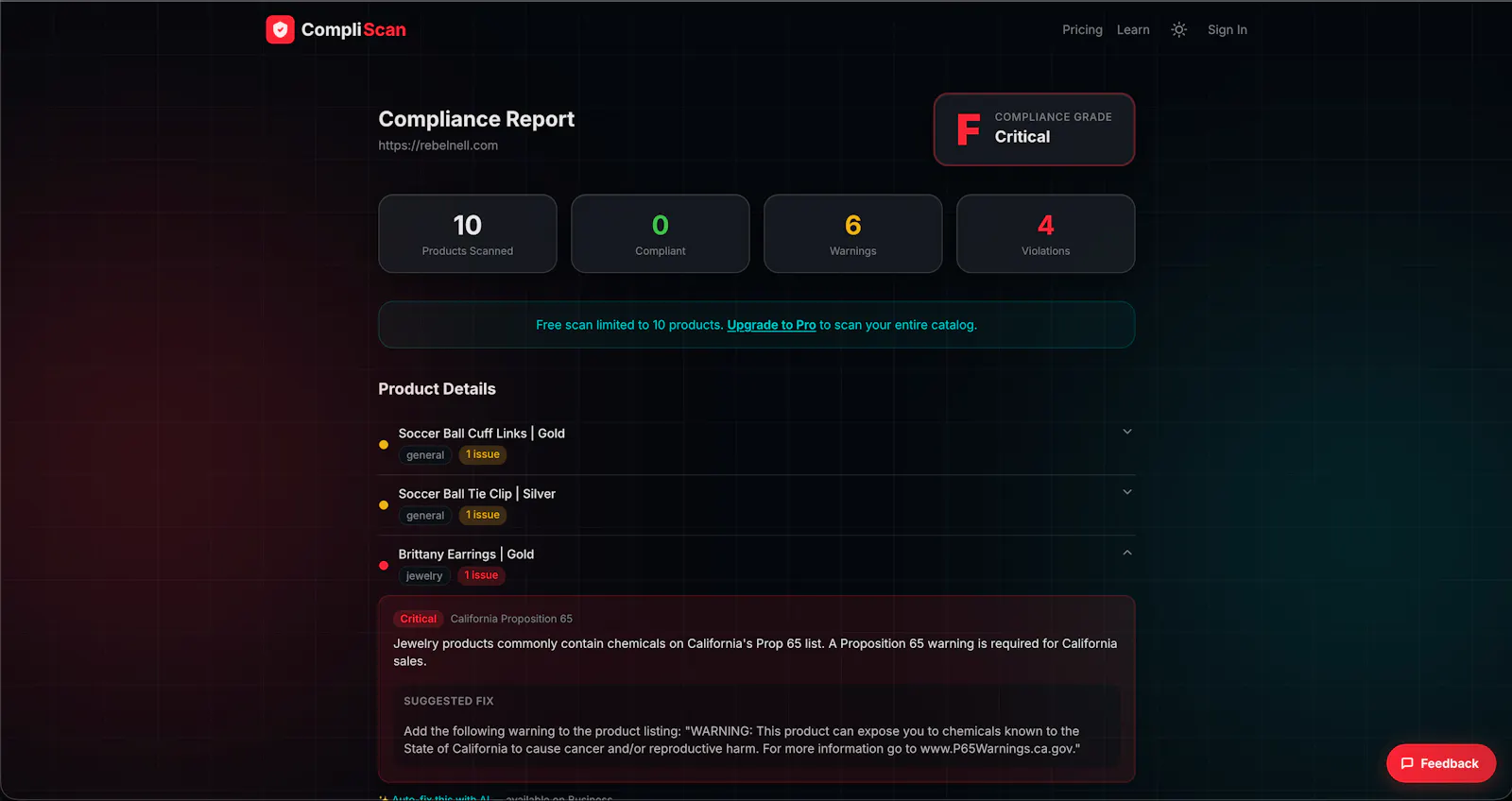 CompliScan screenshot 1