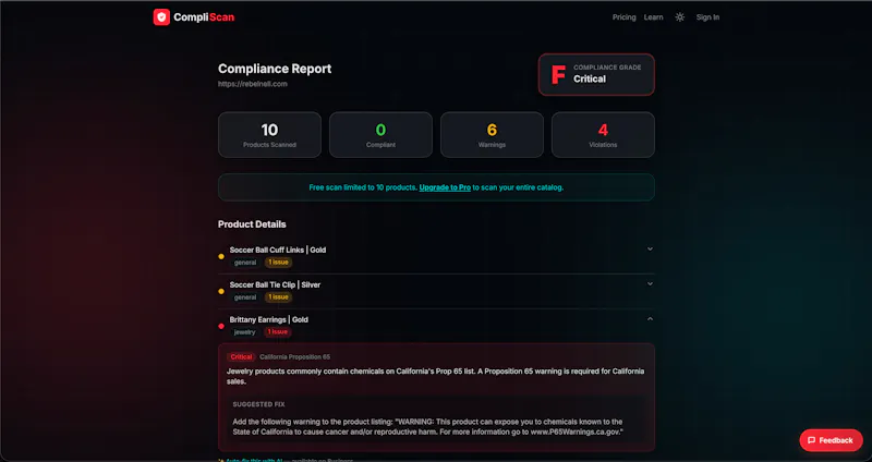 CompliScan screenshot 1