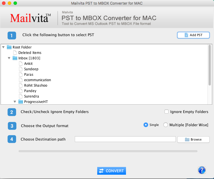 وسائط MailVita PST إلى Mox Converter لنظام التشغيل Mac - تحويل سلس وسريع لملفات PST إلى تنسيق Mbox 3