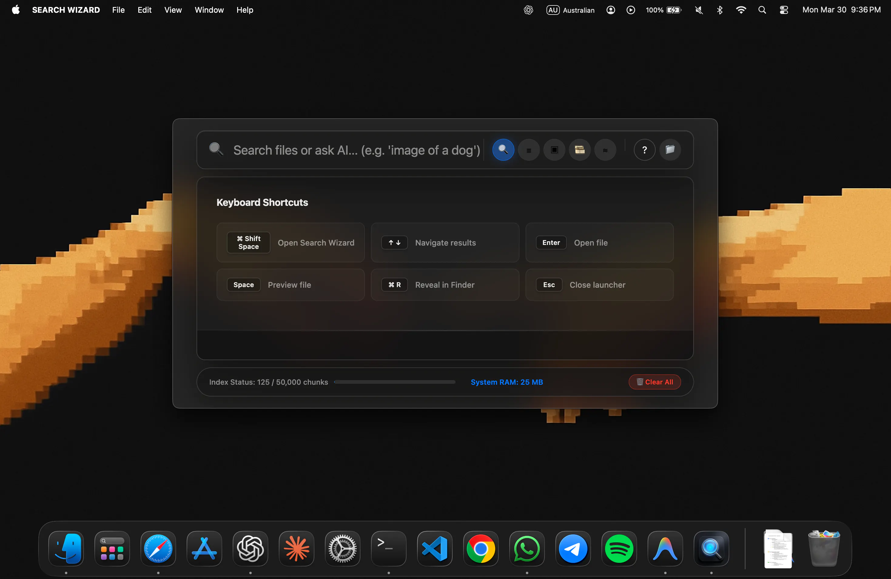 SearchWizard—Spotlight For Your Computer 제품 배너
